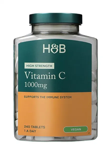 Holland & Barrett - Witamina C, High Strength, 1000mg, 240 tabletek