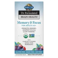 Garden of Life - Dr. Formulated Memory and Focus for Adults 40+, 60 tablets