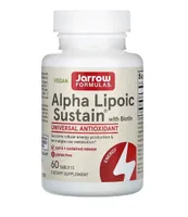 Jarrow Formulas - Kwas Alfa Liponowy, 300 mg z Biotyną, 60 tabletek