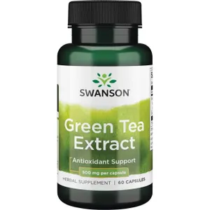 ﻿Swanson - Ekstrakt z Zielonej Herbaty, 500mg, 60 kapsułek