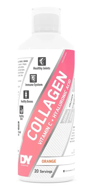 Dorian Yates - Kolagen + Witamina C + Kwas Hialuronowy, Pomarańcza, Płyn, 500 ml