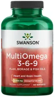 Swanson - MultiOmega 3-6-9 (Flax, Borage, Fish), 120 Softgeles