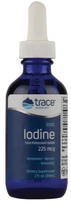  Trace Minerals - Ionic Iodine 225µg, Płyn, 59 ml 