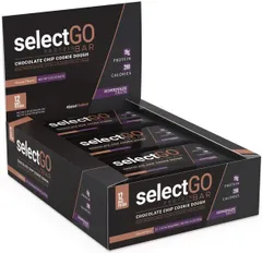 SelectGo Protein Bar, Chocolate Chip Cookie Dough - 12 x 60g