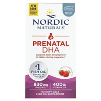 Nordic Naturals - Prenatal DHA, 830mg Omega 3 for Pregnancy, Strawberry, 90 Softgeles