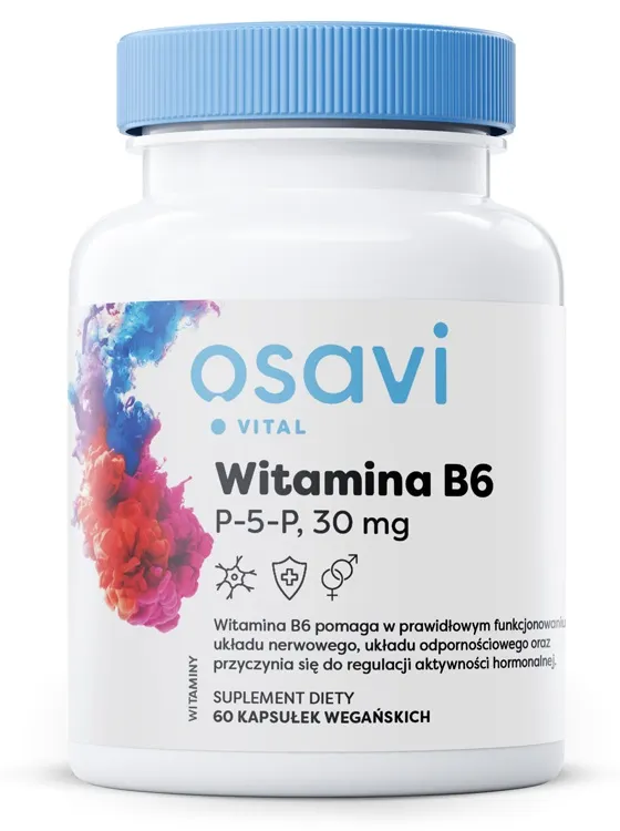 Osavi - Witamina B6, P-5-P, 30 mg, 60 vkaps