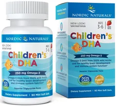 Nordic Naturals - Children's DHA, 250mg, Strawberry Flavor, 90 Softgeles