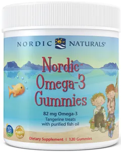Nordic Naturals - Omega 3 Gummies, 82mg, Mandarynka, 120 żelek