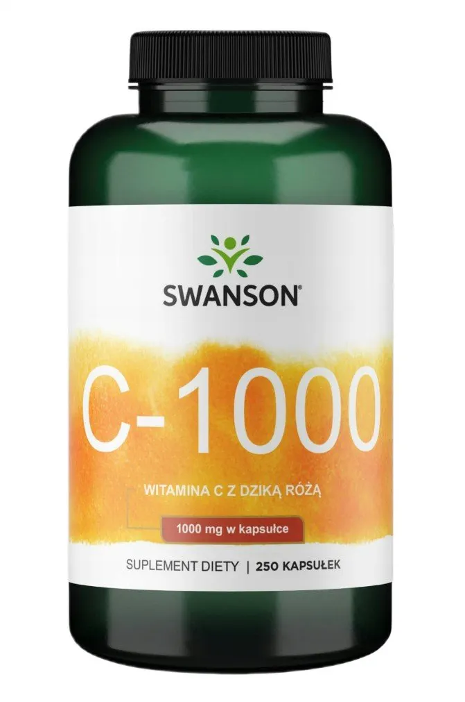 Swanson - Witamina C z Dziką Różą, 1000mg, 250 kapsułek