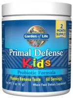 Garden of Life - Probiotyki dla Dzieci, Primal Defense, Banan, Proszek, 76g