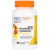 Doctor's Best - Vitamin D3, Tropical Mango, 60 gummies