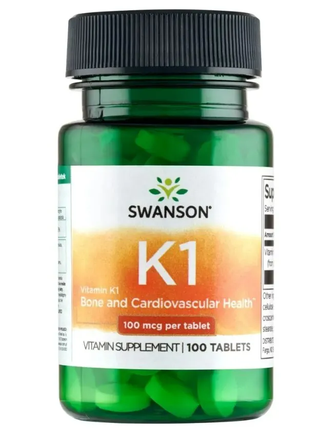 Swanson - Witamina K-1, 100µg, 100 tabletek