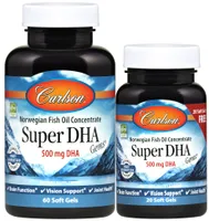 Carlson Labs - Super DHA Gems, 1200mg, 60 + 20 Softgeles