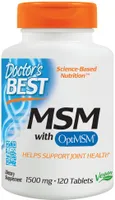 Doctor's Best - MSM with OptiMSM, Vegan, 1500mg, 120 Tablets