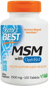 Doctor's Best - MSM z OptiMSM, Vegan, 1500mg, 120 tabletek