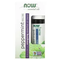 NOW Essential Oils - Olejek Eteryczny Roll-On, Peppermint, Płyn, 10 ml.