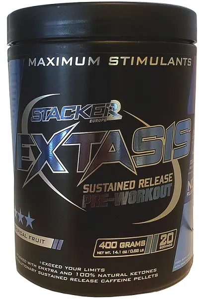 Stacker2 Europe - Przedtreningówka, Extasis, Tropical Fruit, Proszek 400g