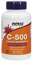 NOW Foods - Vitamin C500, Calcium Ascorbate, Bioflavonoids, 100 Capsules