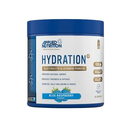 Applied Nutrition - Hydration+, Elektrolity i Witaminy, Blue Raspberry, Proszzek, 240g