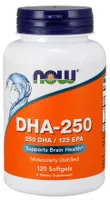 NOW Foods - DHA-250, 250 DHA / 100 EPA, 120 softgels