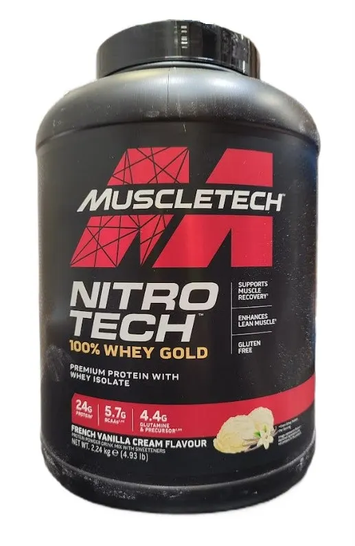 Nitro-Tech 100% Whey Gold, French Vanilla Cream - 2270g (EAN 631656256376)
