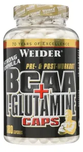 Weider - BCAA + L-Glutamina, 180 kapsułek