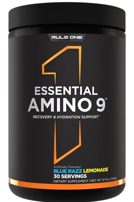 Rule One - Essential Amino 9, Aminokwasy, Blue Razz Lemonade, Proszek, 345g