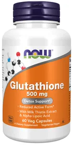 NOW Foods - Glutation, 500 mg z Ekstraktem z Ostropestu Plamistego i Kwasem Alfa Liponowym, 60 vkaps