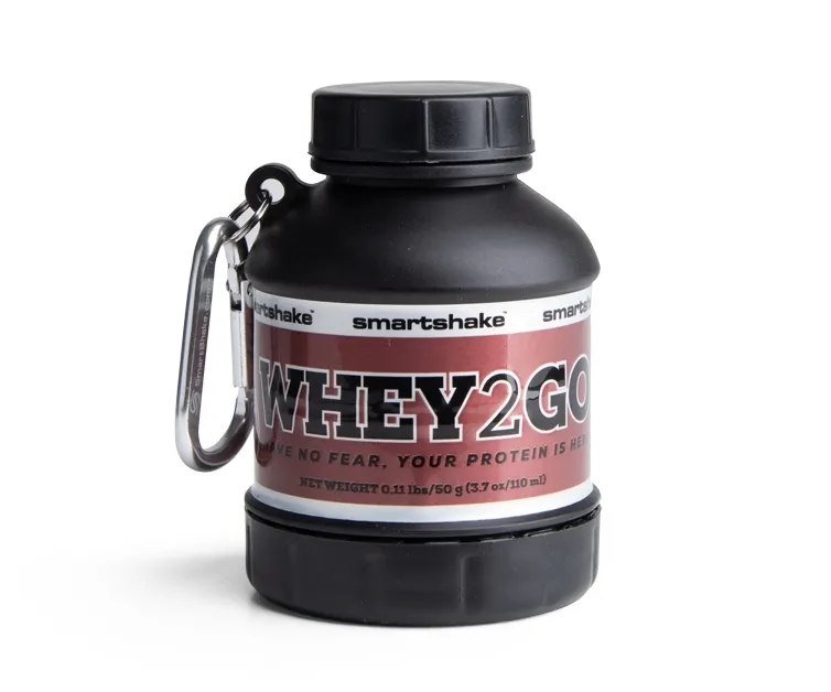 SmartShake - Pojemnik na leki, Whey2Go Funnel, Czarny, Pojemność, 110 ml