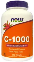 NOW Foods - Witamina C-1000 z Dziką Różą, Przedłużone Uwalnianie, 250 tabletek
