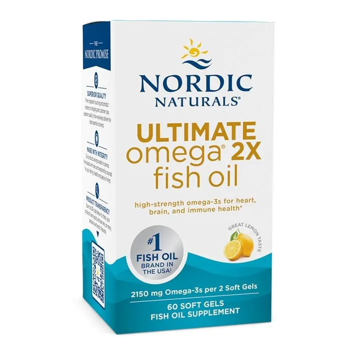 Nordic Naturals - Ultimate Omega 2X, 2150mg, Cytryna, 60 kapsułek miękkich