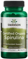 Swanson - Spirulina Certified Organic, 500mg, 180 tabletek