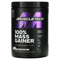 MuscleTech - 100% Mass Gainer, Vanilla Milkshake, Proszek, 2330g