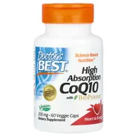 Doctor's Best - Coenzyme Q10 Highly Absorbable with Bioperine, 200mg, 60 capsules