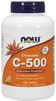 NOW Foods - Chewable Vitamin C-500, Orange, 100 Tablets