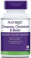 Natrol - Cinnamon, Biotin, Chromium, 60 tablets