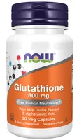 NOW Foods - Glutathione, 500mg with Milk Thistle Extract & Alpha Lipoic Acid, 30Vegetarian Softgels