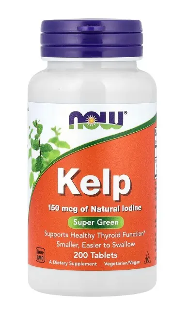 NOW Foods - Kelp, Iodine, 150mcg, 200 tablets