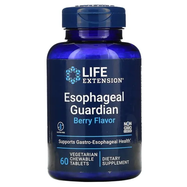 Life Extension - Esophageal Guardian, Berry Flavor, 60 Chewable Tablets
