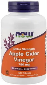 NOW Foods - Apple Cider Vinegar, Ocet Jabłkowy, 750mg, 180 tabletek