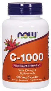 NOW Foods - Witamina C-1000 + 100mg Bioflawonoidów, 100 vkaps