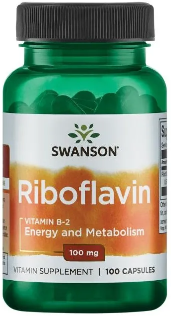 Swanson - Witamina B-2, Ryboflawina, 100mg, 100 kapsułek