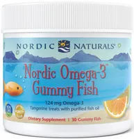 Nordic Naturals - Omega 3 Gummies, 124mg, Mandarynka, 30 żelek