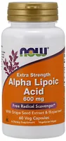 NOW Foods - Alpha Lipoic Acid with Grape Seed Extract and Bioperine, 600mg, 60 vkaps
