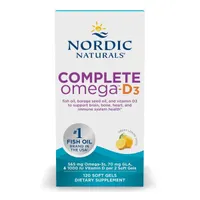 Nordic Naturals - Complete OmegaD3, 565mg, Cytryna, 120 kapsułek miękkich