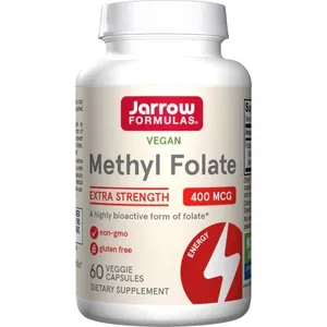 Jarrow Formulas - Methyl Folate, Metylowany Kwas Foliowy, 400mcg, 60 kapsułek