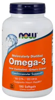 ﻿NOW Foods - Omega-3 Molecularly Distilled (Odor Controlled), 180 kapsułek miękkich
