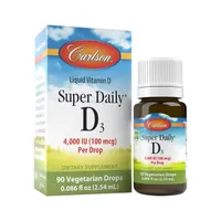 Carlson Labs - Super Daily D3, 4000 IU, Płyn, 2.5 ml