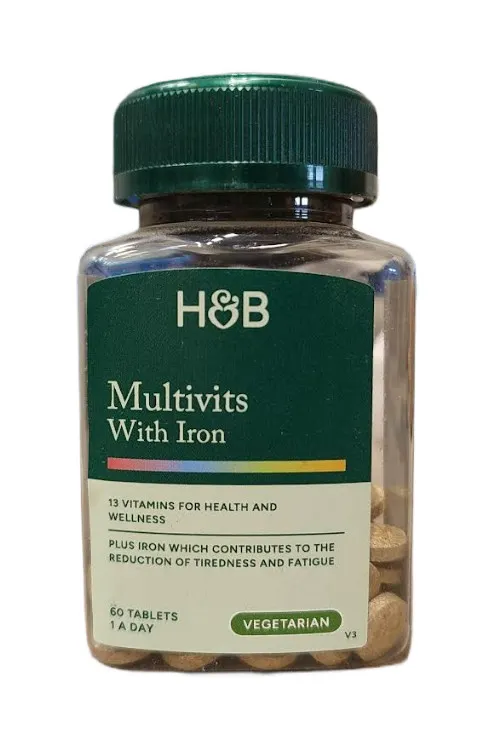 Holland & Barrett - Multiwitaminy + Żelazo, 60 tabletek