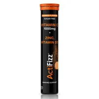 ActiFizz Vitamin C, 1000mg with Zinc & Vitamin D, Orange - 20 tabs